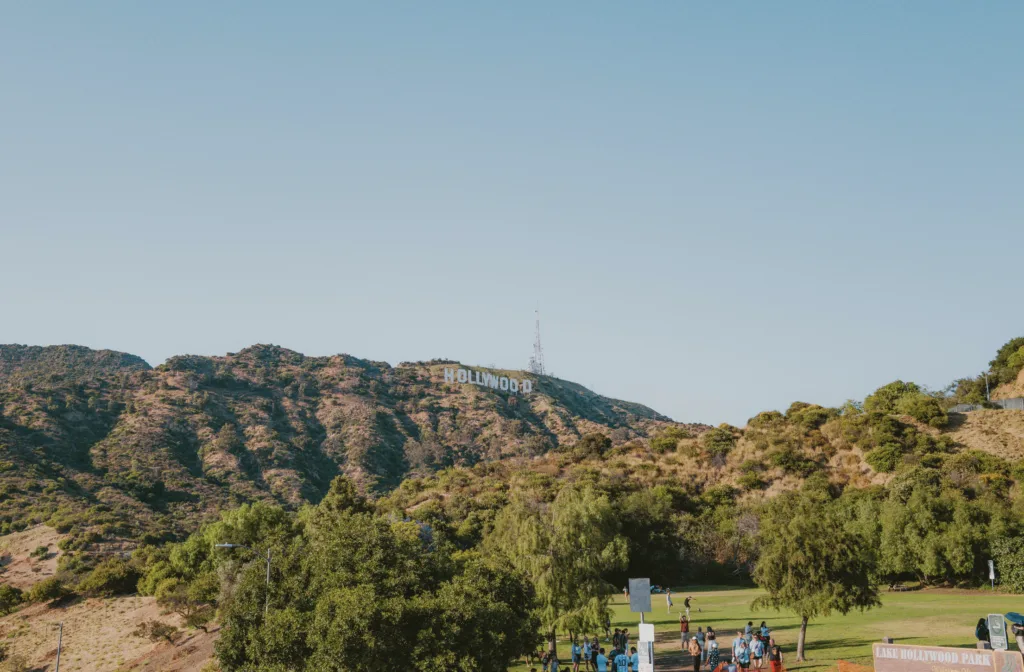 Hoolywood Sign vom Lake Hollywood Park.