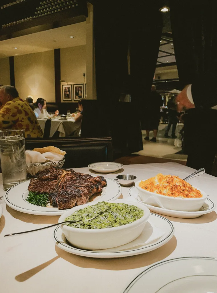 Steak bei Joe's Seafood.