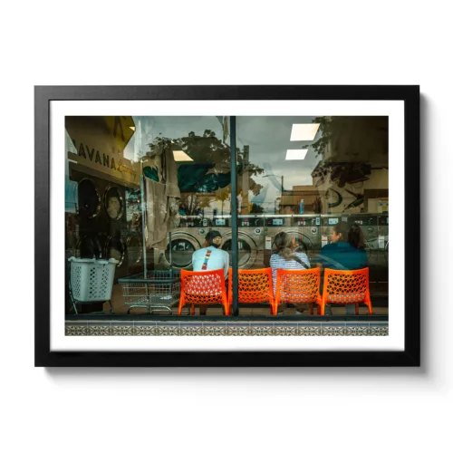 Bildaufnahme von einem Waschsalon im kubanisches Viertel von Miami.