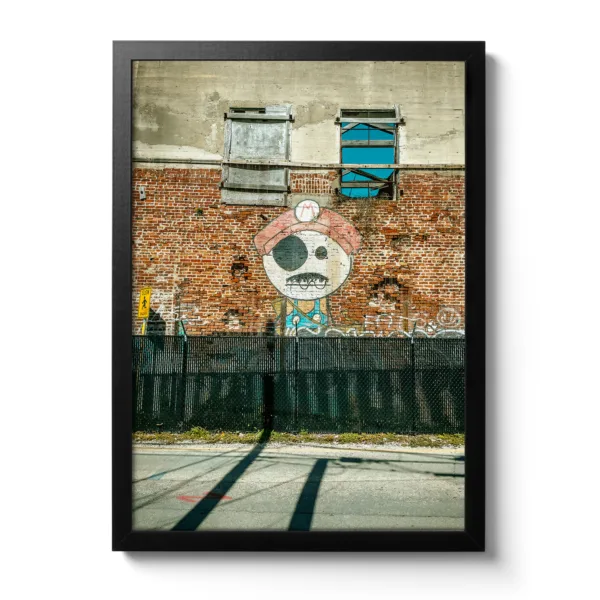 Bildaufnahme eines Graffitis auf einer Backsteinwand in Key West.