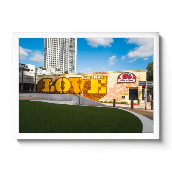 Image of the "Las Olas Love" graffiti in downtown Fort Lauderdale