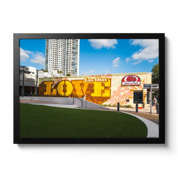 Image of the "Las Olas Love" graffiti in downtown Fort Lauderdale