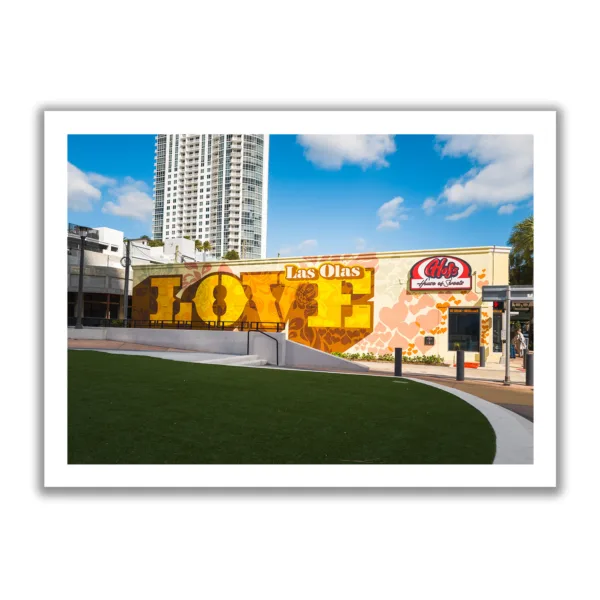 Image of the "Las Olas Love" graffiti in downtown Fort Lauderdale