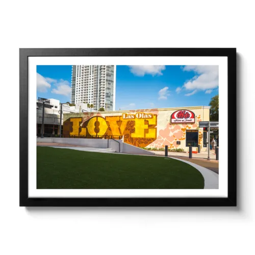 Image of the "Las Olas Love" graffiti in downtown Fort Lauderdale