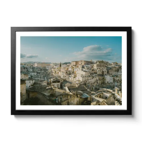 Skylineansicht von Matera (Italien).