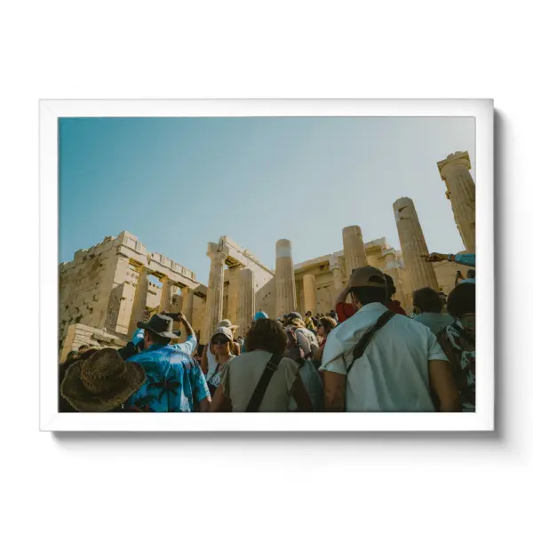 Menschenmassen auf der Akropolis in Athen.