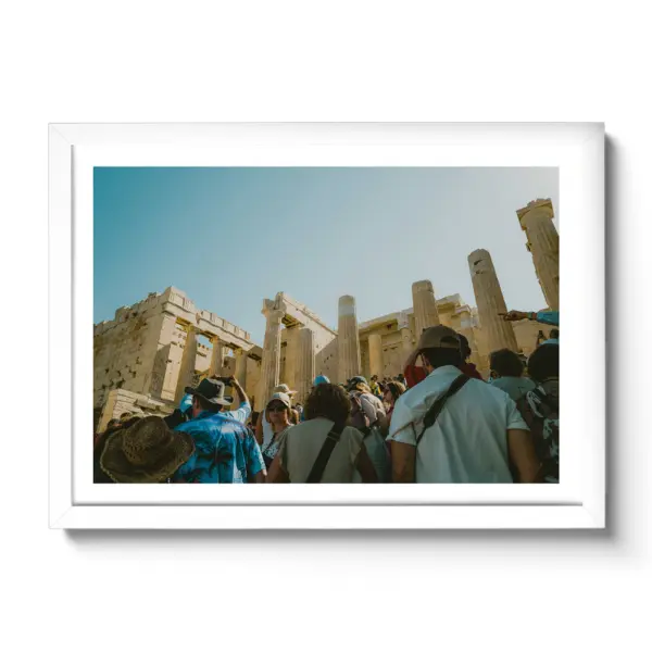 Menschenmassen auf der Akropolis in Athen.