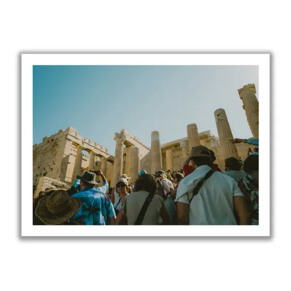 Menschenmassen auf der Akropolis in Athen.